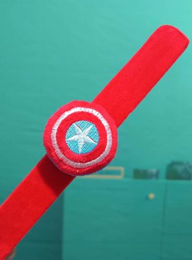 毛绒卡通啪啪圈蜘蛛侠超人儿童礼物学生装扮情侣发饰品拍拍圈手饰