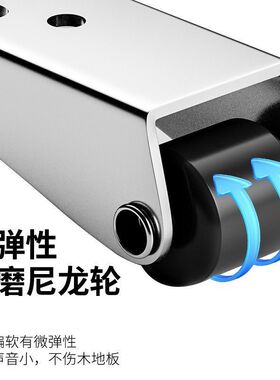 通用门下垂平移门导向轮平开门底托轮铝合金平移门滑轮下轮防下坠