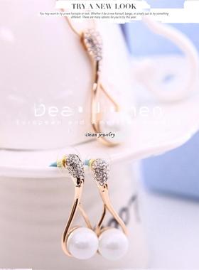 宫廷珍珠金属项链套装Fas