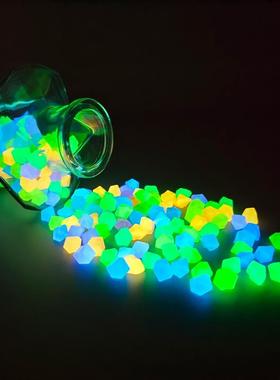 夜光石发光宝石星星玻璃瓶创意星空许愿瓶装饰摆件树脂桌面造景