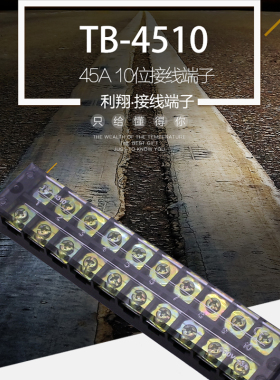 TB-4510接线端子 接线排 接线柱 连接器 10位45A端子排 接线柱