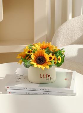 仿真花书架摆件办公室墙面花艺装饰品家居客厅柜子绿植布置工艺品