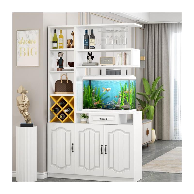 入户玄关柜鱼缸酒柜餐厅屏风隔断柜欧式轻奢门厅柜客柜进门鞋柜 - 图3