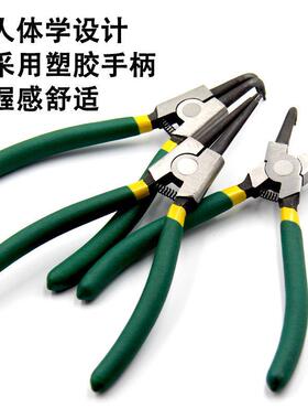 工业级大号卡簧钳子内外两用安装卡环钳多功能直头扩张钳内弯外弯