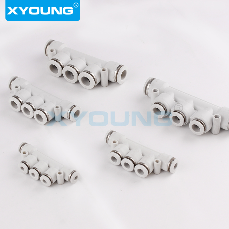 PK8快插等径五通接头PK10塑料减径五通接头PKG12-8五通变径接头 - 图2