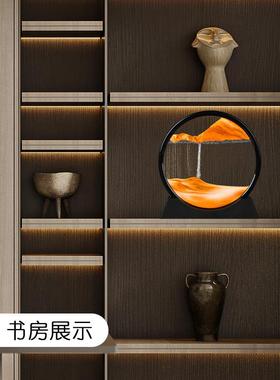 绝美流沙画摆件客厅酒柜电视柜家居装饰品轻奢办公室艺术沙漏礼物