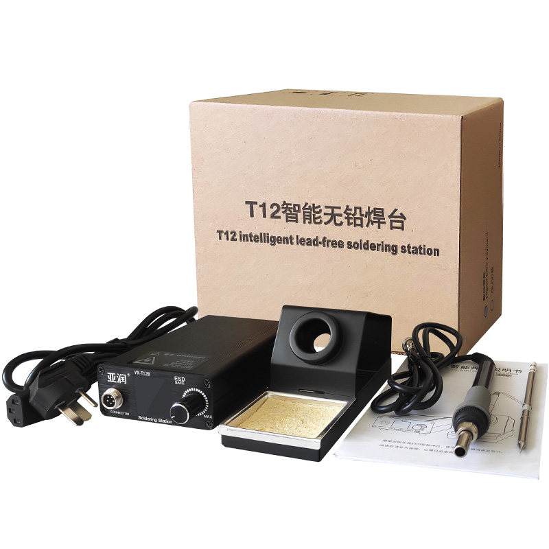 亚润T12焊台大功率数显电烙铁可调恒温DIY套件手机维修焊接工具 - 图3
