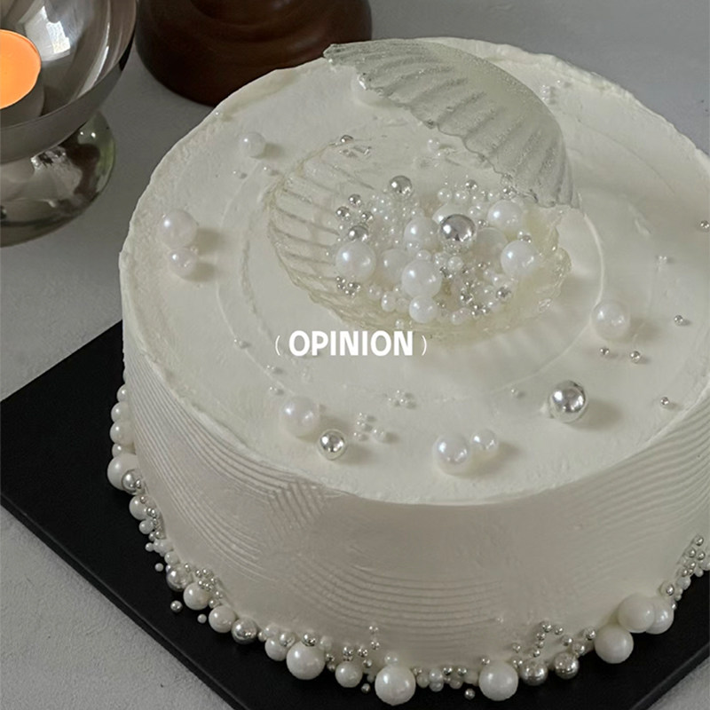 七夕情人节蛋糕装饰塑料贝壳摆件情侣女神告白表白仿真小贝壳装扮