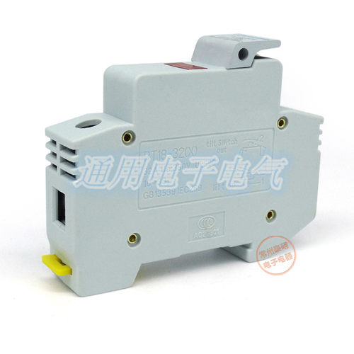 正浩RT18-32X 1P导轨按装保险丝熔断器底座 指示灯 保险管10*38 - 图0