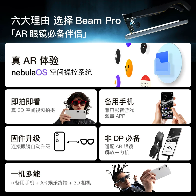 XREAL Beam Pro AR пространственный вычислительный терминал, подходит для пространственных вычислений серии Air/One очков, истинное 3D пространственное видеосъёмка, 3DoF пространственный большой экран