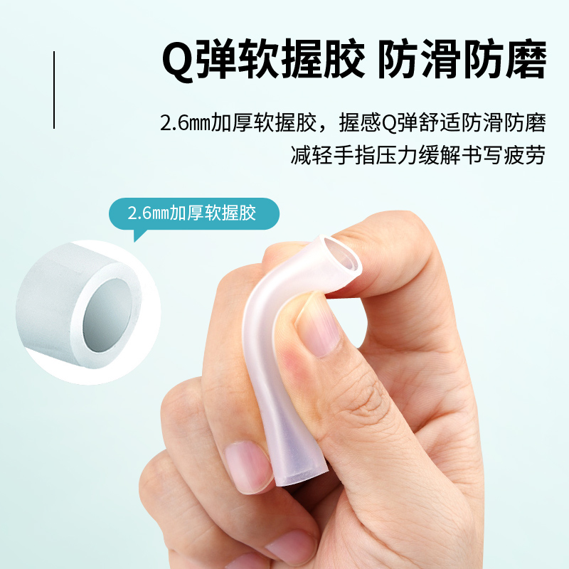 【点石特价清仓】DS-0158加厚柔软握胶中性笔指尖温柔按动0.5速干子弹头签字笔办公学生考试用笔防疲劳欧包笔 - 图1