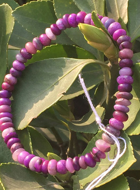 苏纪石桃红樱花粉冰透年前价手链