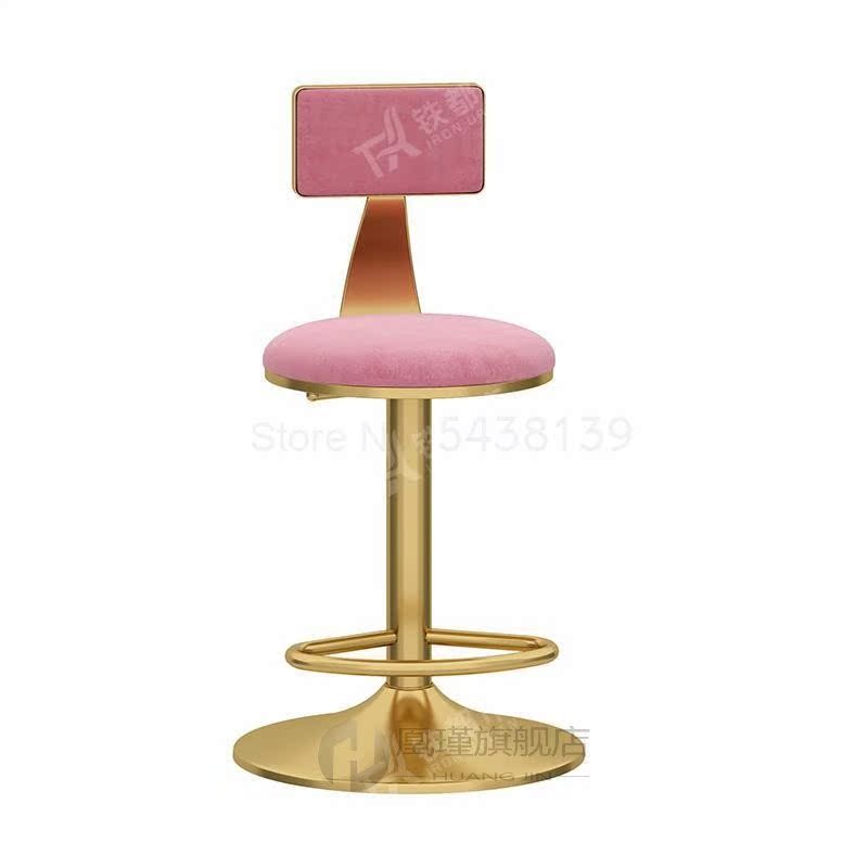 Nordic Light Luxury Lift Bar Chair Rotating American High Ch - 图3