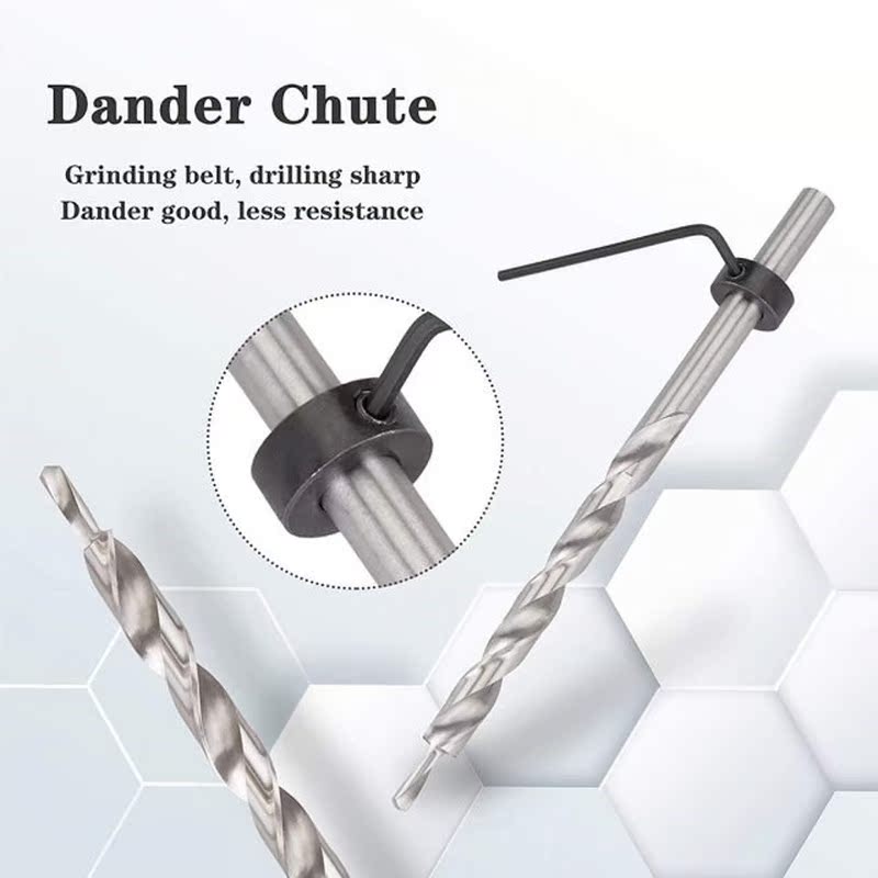 46pcs Pocket Hole Dowel Jig Kit Oblique Punching Hinge Hole - 图3