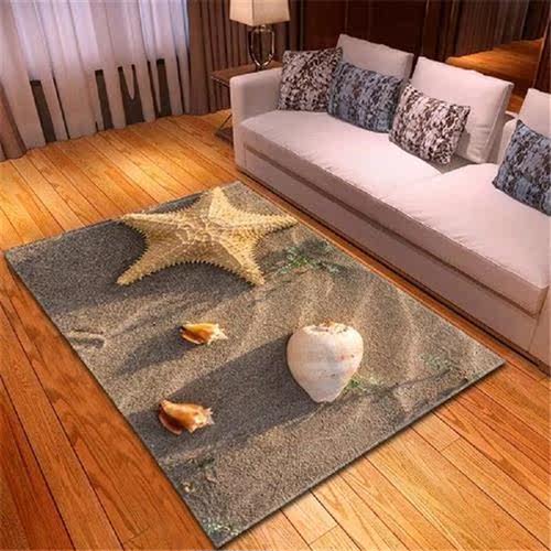 3D Beach Shells Children Play Mat Kids Room Decor Bedside - 图2