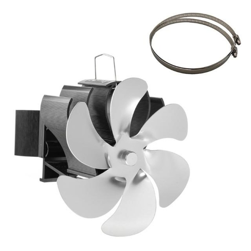 BG606 Fireplace Stove Fan 6 Blades Heat Powered Fan Quiet E - 图1