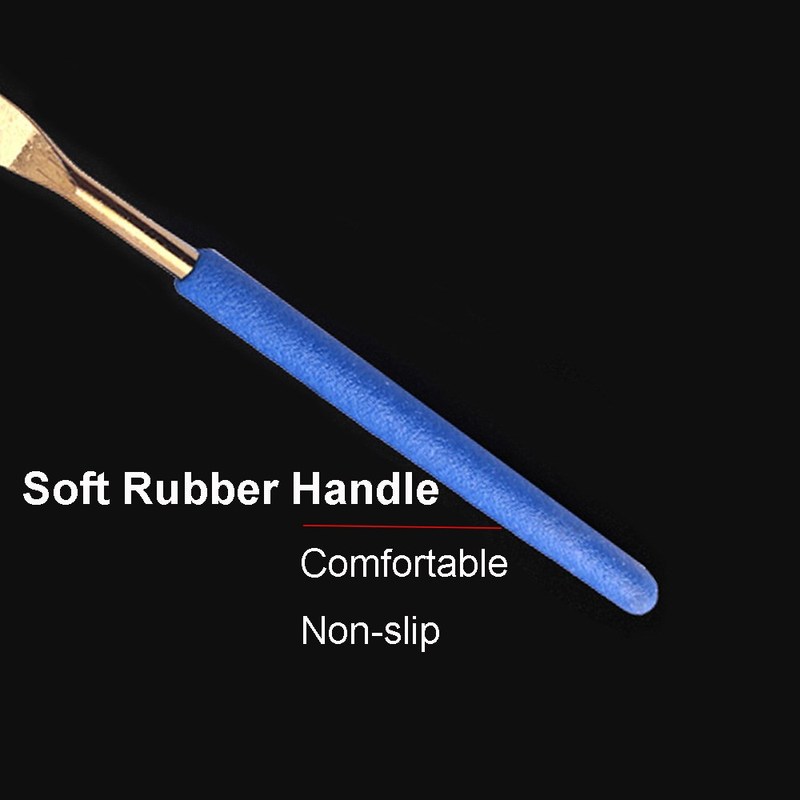 10pcs Titanium Coated Diamond Files Set 3x140mm Soft Rubber - 图0