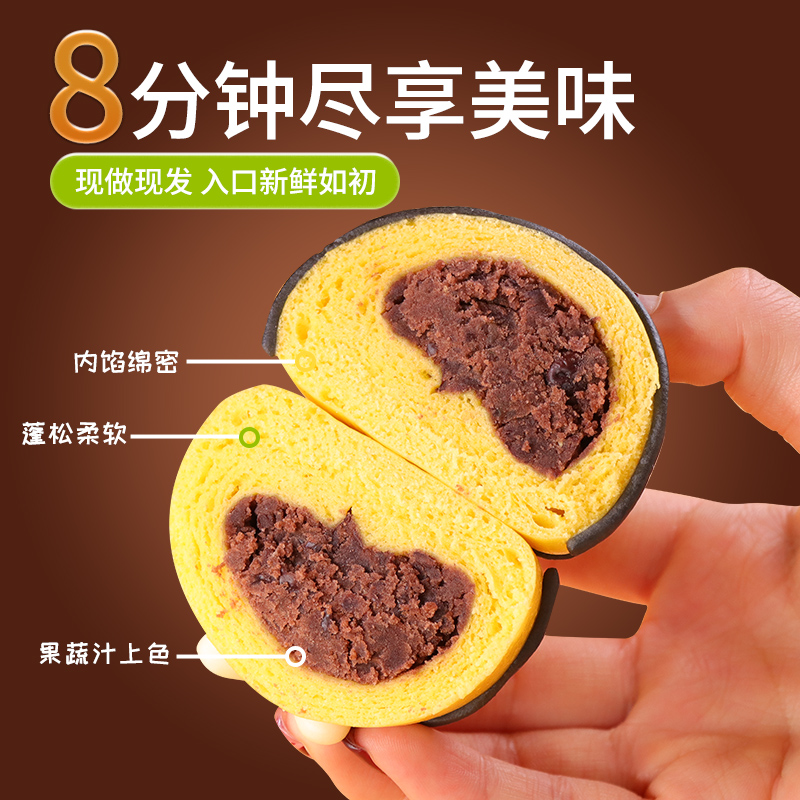 芃宝儿童卡通熊猫奶黄包兔兔豆沙包速食蜜蜂甜品包子营养早餐点心
