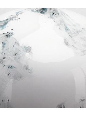 现代新中式创意手绘水墨陶瓷花瓶摆件样板房客厅书房客厅软装饰品