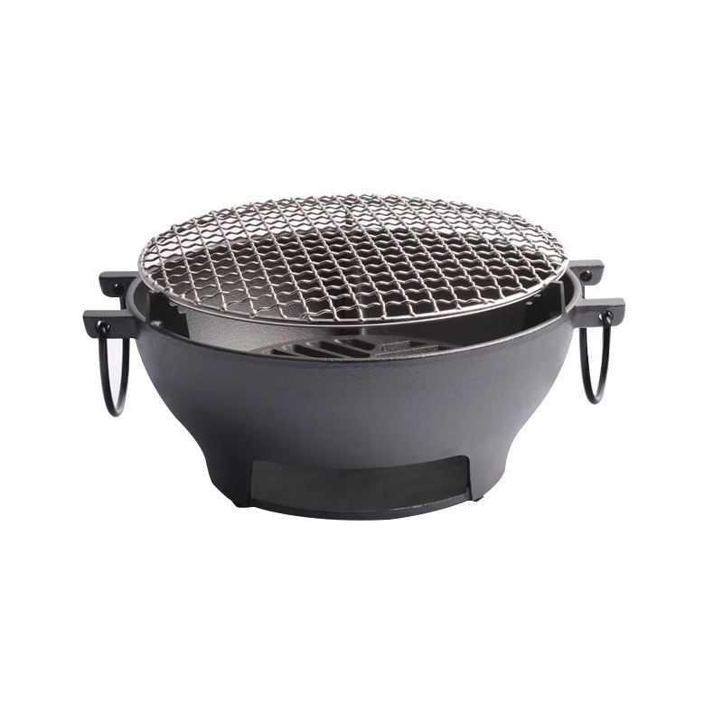 Little Happy Cast Iron BBQ Outdoor Camping BBQ