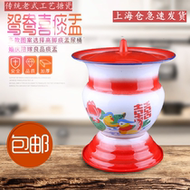 Anti-slip old enamel Adult high-footed spittoon elderly pregnant woman urinals Children bedpan Bedpan Weddings for children and grandchildren