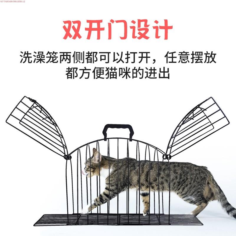 外出吹风猫洗澡笼携带便携洗猫袋静养烘干运输栅栏猫用铁笼子猫笼 - 图2