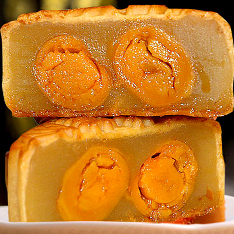 广州荔荣皇尚皇酒家双黄白莲蓉蛋黄月饼广东特产传统五仁广式豆沙