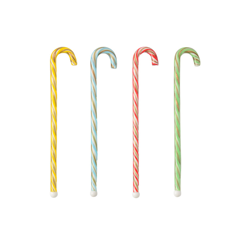oakliving创意圣诞彩色条纹玻璃搅拌棒长柄果汁咖啡加长搅拌可爱,淘宝优惠券,粉丝福利购,淘宝优惠卷