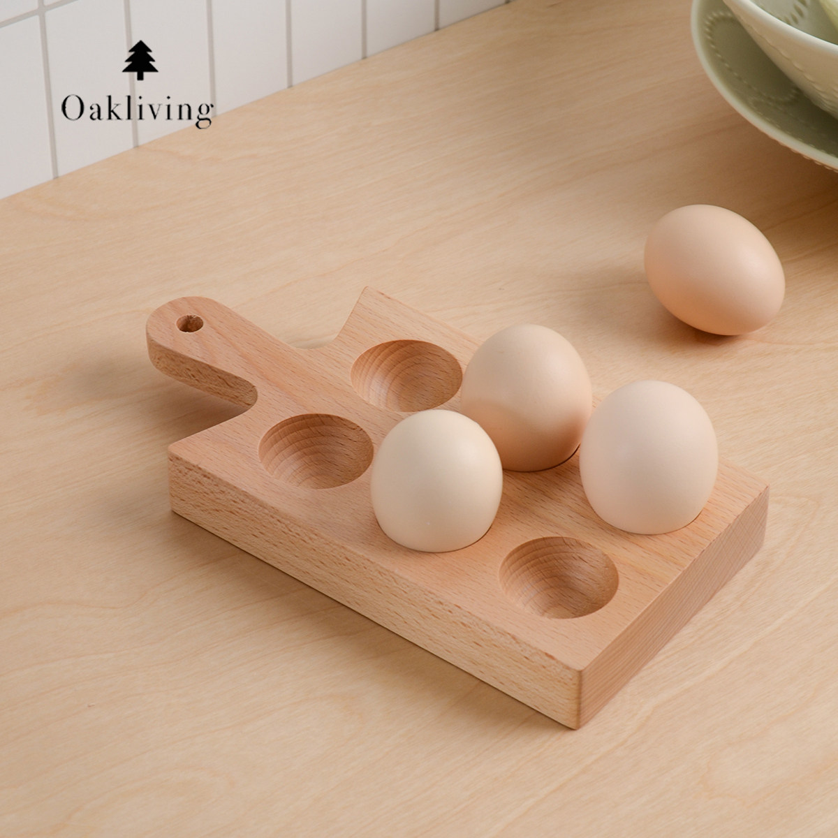 集物纪鸡蛋收纳盒家用鸡蛋托盘天然实木鸡蛋托盘收纳盒鸡蛋托,淘宝优惠券,粉丝福利购,淘宝优惠卷