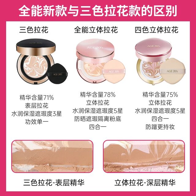 Aekyung ອາຍຸ 20 ປີຂອງເກົາຫຼີໃຕ້ສາມສີສີ່ສີທີ່ມີຈຸດປະສົງທັງຫມົດເພື່ອທົດແທນນັກຮຽນຫຼັກພັກ latte art ທົດແທນ concealer ເບາະອາກາດໃຫມ່