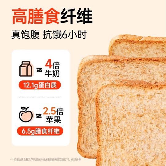 Bicuiyuan low-fat whole wheat bread 1000g whole box