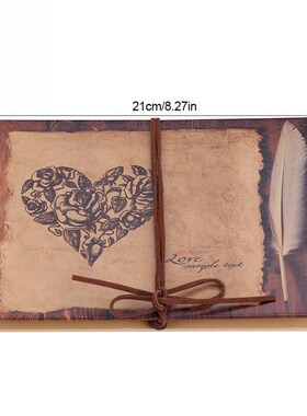 34 Pages DIY Craft Photo Album Vintage Style Heart Series Ha