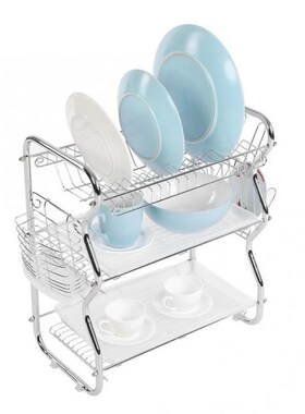 3 Tiers Home Kitchen Dish Plate Bowl Cup Drying Rack Drainer