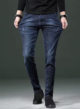 2021 new men's jeans spring and autumn pants trendy casu