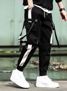 Prowow Streetwear Men's Multi Pockets Cargo Harem Pants