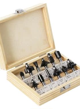 12Pcs 8mm Shank Router Bit Set Trimming Straight Corner Bead