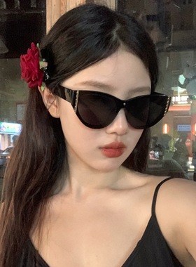 复古豹纹猫眼防紫外线太阳眼镜女