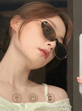 复古小棕镜猫眼遮阳韩系墨镜