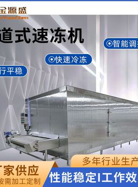 厂家制造 大型馅饼包子水饺速冻流水线 牛排鸡排猪排速冻设备