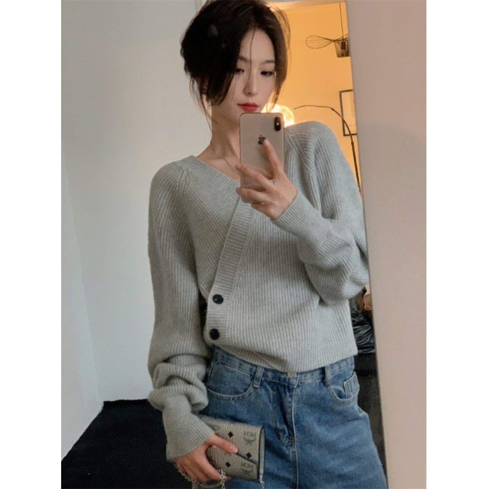 法国Rixo Rane一眼沦陷⭐覆古V领毛衣女别致高级感超好看针织衫潮,淘宝优惠券,粉丝福利购,淘宝优惠卷