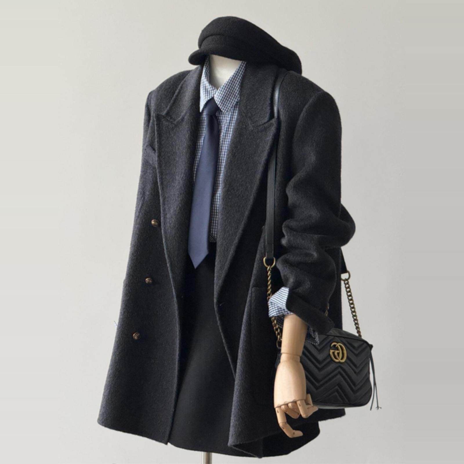 法国Rixo Rane呢子大衣 高级感毛呢外套女 四季通用翻领外套,淘宝优惠券,粉丝福利购,淘宝优惠卷