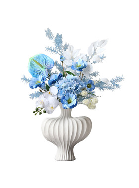 现代简约清新花艺假花仿真花摆件家居客厅餐桌摆花玄关电视柜装饰