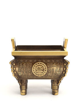 香炉子家用供香香炉鼎摆件纯铜供奉方鼎大号特大炉鼎办公摆件礼品