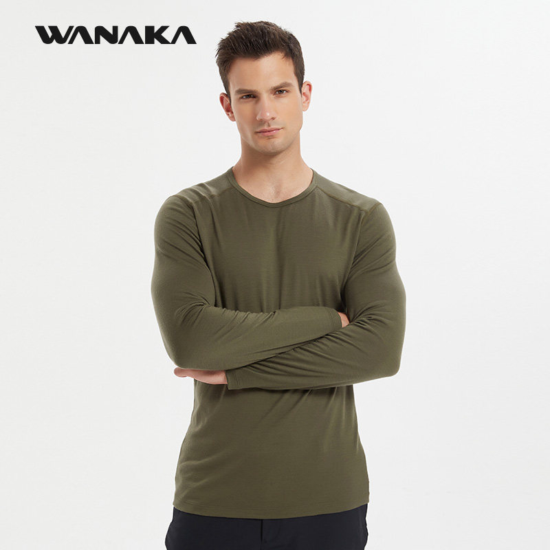 WANAKA美利奴羊毛100%男长袖t恤保暖速干衣户外徒步滑雪打底衫,淘宝优惠券,粉丝福利购,淘宝优惠卷