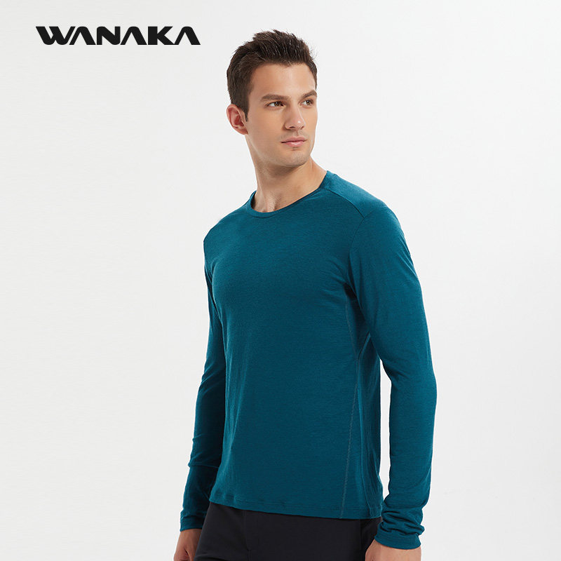 WANAKA美利奴羊毛100%长袖T恤男柔软透气户外速干衣滑雪徒步爬山,淘宝优惠券,粉丝福利购,淘宝优惠卷