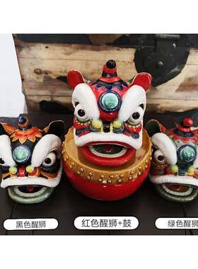 石湾陶瓷公仔舞醒狮汽车载小摆件旅游手信店铺开业送礼招财动物