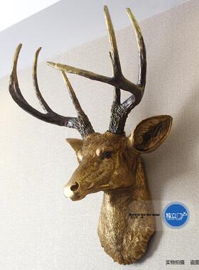 新房创意家居 树脂鹿头墙饰壁挂 新房婚房书房摆设摆件
