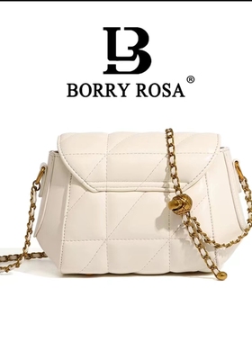 BORRY ROSA/柏丽罗莎简约网红米奇小香风菱格轻奢女包金球链条包