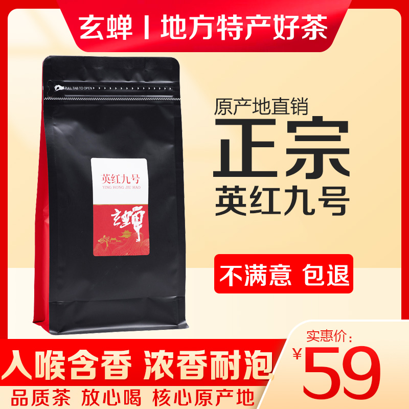 玄蝉茶叶正宗英德红茶英红九号浓香型茶叶广东特产红茶袋装100g