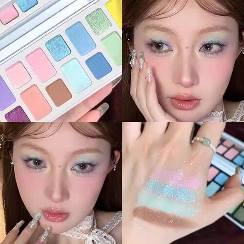 多巴胺眼影盘2025新款彩色眼影盘多色系绿色眼影蓝紫色舞台妆旗舰 - 图2